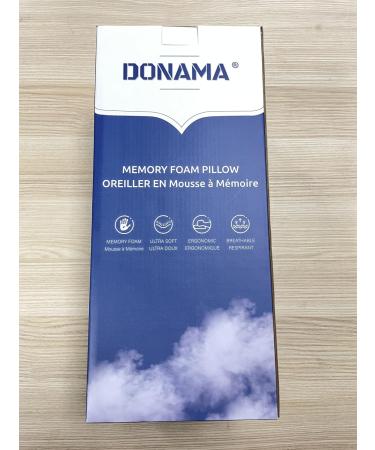 DONAMA Cervical Pillow for Neck and Shoulder,Contour Memory Foam Pillow,Ergonomic Neck Support Pillow for Side Back Stomach Sleepers with Pillowcase Queen Size  - Honeycomb Blue - Buy Online on GoSupps.com