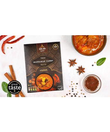 Authentic Thai Massaman Curry Paste (6 x 70g) by Mae Jum | Great Taste Award Winner 2020 - Buy Online on GoSupps.com