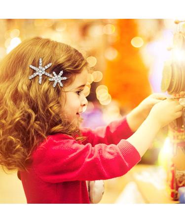 Gold Snowflake Crystal Wedding Hair Bobby Pins - Elegant Styling Accessories for Women and Girls - 3 Pack - Buy Online on GoSupps.com