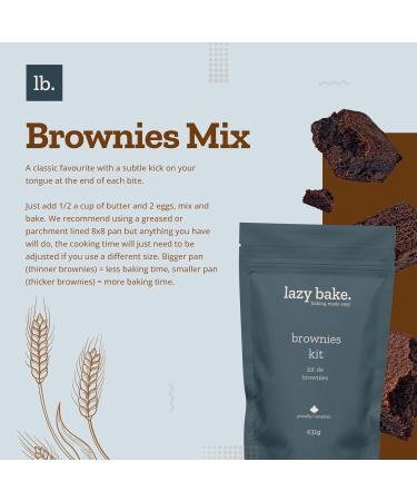 Lazy Bake Brownie Mix. Create Fresh and Delicious Chocolate Chip Brownies at Home. Baking Mix for Dessert and Snacks For Adults and Kids. Made in Canada. 430g (Pack of 1) - Buy Online on GoSupps.com