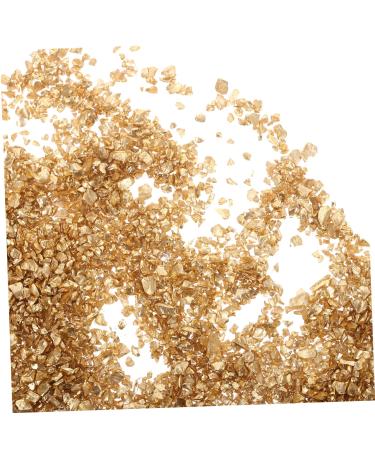 DRESSOOS 1 Glass Chip Nail Art Jewels Irregular Glass Charms 3D Nail Charms Nails Gems Rhinestone for Nails Nail Sequins Resin Nail Rhinestones Epoxy Nail Art Charms Accessories Manicure 0.5X0.3cm Golden