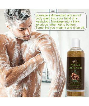 Pine Tar Body Wash Soothing Mens Shower Gel for Sensitive Skin Dandruff Wash Shampoo Body Odor Deodorant for Men Sensitive Skin Soap Made With Natural Pine Tar Oils 10fl oz - Buy Online on GoSupps.com