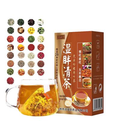 29 Flavors Liver Care Tea Dampness Removing Tea Chunzitang 29 Flavor Herbal Chinese Tea Chinese Health Herbal Tea Lemon Red Bean Barley Tea (1Box)