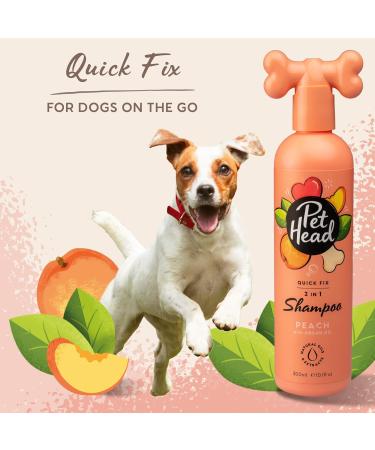 PET HEAD Quick Fix Peach Scent Dog Shampoo & Conditioner 300ml - Best 2-in-1 Solution for Smelly Dogs - Nourishing, Softening, and Gentle Formula for Puppies - Buy Online on GoSupps.com