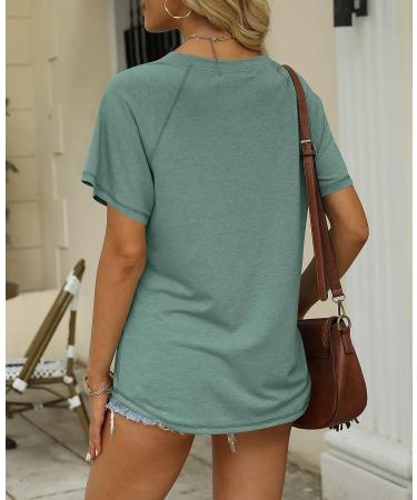MIROL Women's Short Sleeve Green Tunic Top - Buy Online on GoSupps.com