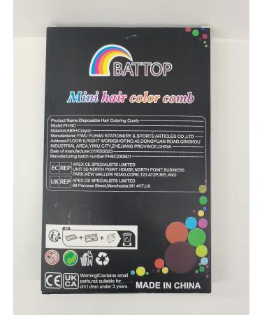 BATTOP 10PCS Hair Chalk Comb | Temporary Bright Hair Color Cream | Halloween Makeup & Birthday Gifts for Girls, Kids, Women | Washable - Buy Online on GoSupps.com
