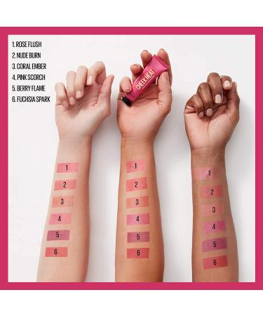 Maybelline Cheek Heat Gel-Cream Blush - Rose Flush 0.27 fl oz (8 ml) | Flawless Radiance - Buy Online on GoSupps.com