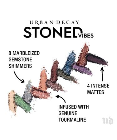 Urban Decay Stoned Vibes Eyeshadow Palette - 12 Shimmer + Matte Shades - Vegan Formula with Tourmaline Crystal - Gift Set with Mirror & Brush - Buy Online on GoSupps.com