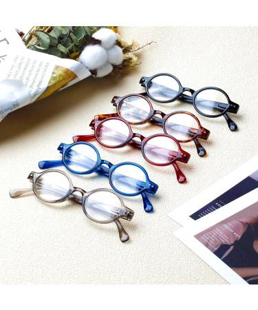 Cojwis 5 Pack Retro Round Reading Glasses for Men & Women | Lightweight 2.5X Readers - 5 Colors Available - Buy Online on GoSupps.com
