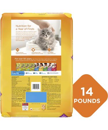 Purina Kitten Chow Dry Kitten Food - 14 lb Bag for Muscle and Brain Development - Buy Online on GoSupps.com