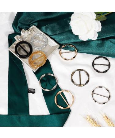 9 PCS T-Shirt Clips - Fashion Alloy Pearl Rhinestone Circle Clip Buckle for Clothes & Scarves - Buy Online on GoSupps.com