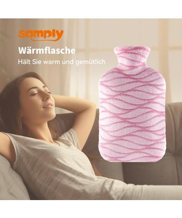 Buy Samply 2L Hot Water Bottle with Washable Cover - Safe Cold Protection for Adults & Children | Roseo - International Shipping Available - Buy Online on GoSupps.com