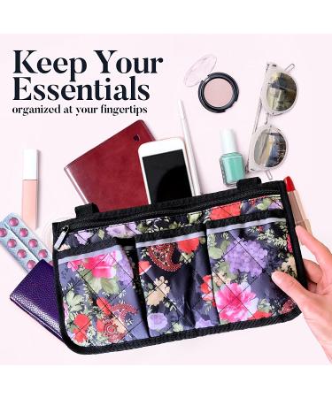 Wheelchair & Walker Bag with Armrest Back Handle - Waterproof Storage Pouches, Floral Design - Mother's Day Gift - Buy Online on GoSupps.com