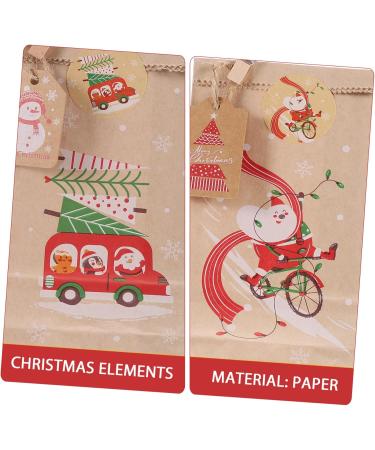 HOLIDYOYO 1 Set Xmas Advent Calendar Bags Xmas Candy Pouch Santa Bags Holiday Party Favor Rope As Shown 18.00X9.00X1.00CM - Buy Online on GoSupps.com