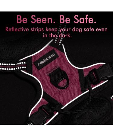 Rabbitgoo Dog Harness for Small Dogs - No Pull Adjustable & Breathable Pink XS - Safe Control & Comfort - Buy Online on GoSupps.com