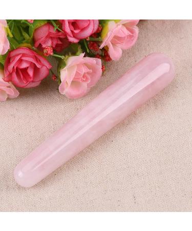 Rose Quartz Crystal Rod for Healing & Relaxation | Pain Relief Massage Tool & Gua Sha for Body & Neck Therapy - Buy Online on GoSupps.com