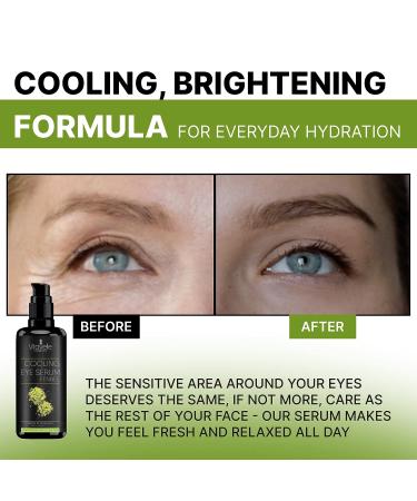 Vitavelle Cooling Eye Serum for Dark Circles & Puffiness - Hydrating Anti-Aging Formula with Fennel Extract - Paraben-Free Eye Gel for Moisturizing & Depuffing - Buy Online on GoSupps.com
