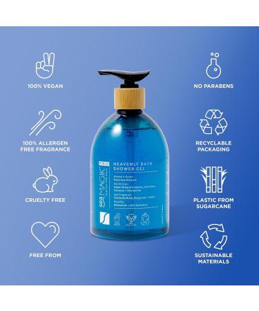 Sea Magik - Vegan Body Wash with Dead Sea Salt Refreshing and Cleansing Gel and Bath Soak Allergen Free for All Skin Types Hydrating Soothes Psoriasis and Eczema Cruelty Free (490ml) - Buy Online on GoSupps.com