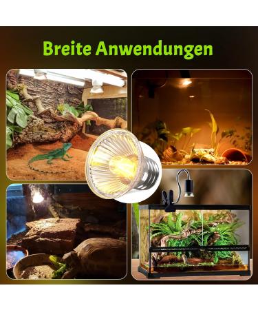 Bonlux E26/E27 50W Dimmable Heat Lamp | Full Spectrum UV UVA + UVB Sunlight for Reptiles Turtles and Amphibians - 2700K Heating Bulb - Buy Online on GoSupps.com