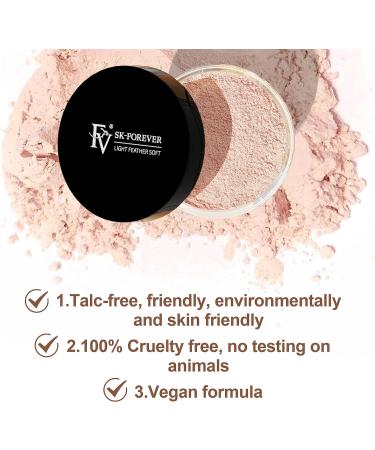 FV Loose Setting Powder Talc Free Translucent Face Powder for Lightweight Natural Finish Formula Without Shine Fine Lines and Smooth Pores for Oily Dry Normal Skin Types 10g Nature - Buy Online on GoSupps.com