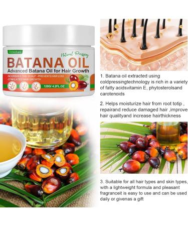 Batana Oil for Hair Growth Hair Growth Oil Organic Prevent Hair Loss Eliminates Split Ends Increases Shine Repairs Damaged Hair & Skin Promotes Hair thickness & Healthiness - Buy Online on GoSupps.com
