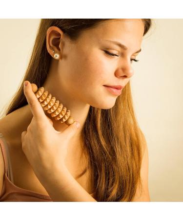 Tuuli Wooden Face & Neck Massage Device | Maderotherapy Head Roller for Relaxation & Rejuvenation - Buy Online on GoSupps.com