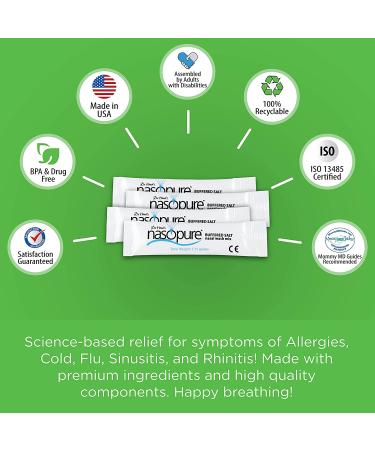 Nasopure Nasal Wash Refill Kit - Sinus Relief & Allergy Relief with 20 Salt Packets - Buy Online on GoSupps.com