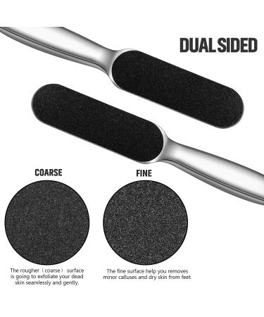 Pedicure Foot File Callus Remover Set - Stainless Steel Feet Rasp with 20 Reusable Pads for Cracked Skin - Foot Care Tool - Buy Online on GoSupps.com