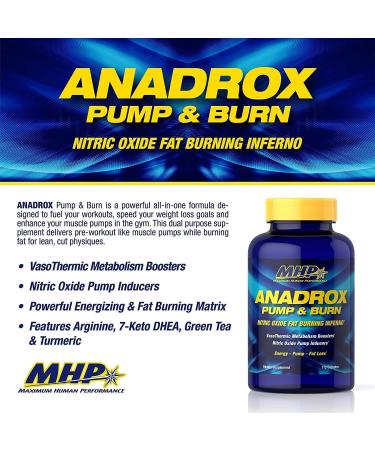 MHP Anadrox Pump & Burn - Nitric Oxide Fat Burner 112 Capsules for Enhanced Energy & Weight Loss - Buy Internationally - Buy Online on GoSupps.com