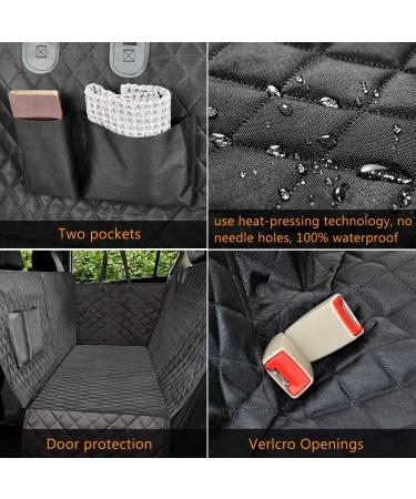 Vailge Waterproof Dog Car Seat Cover with Side Flaps - Black, Hammock Convertible Standard - Buy Online on GoSupps.com