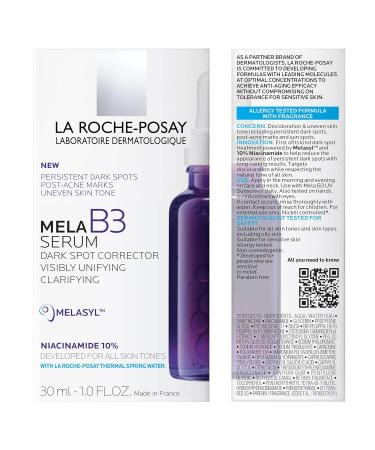 La Roche-Posay Mela B3 Serum  Dark Spot Corrector With Anti-Aging Melasyl + 10% Niacinamide  Discoloration Correcting Serum for Sun Spots  Age Spots & Post-Acne Marks  Long-Lasting Results  30ML - Buy Online on GoSupps.com