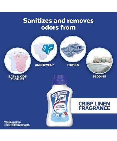 Lysol Laundry Sanitizer Additive 41oz - Eliminates Bacteria & Odors, Crisp Linen Scent - Buy Online on GoSupps.com