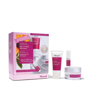 Murad The 24-Hour Hydrators - 3-Piece Set (Worth 102) - AHA/BHA Facial Cleanser 60ml Revitalixir Recovery Serum 5ml & Hydro Dynamic Moisturiser 50ml