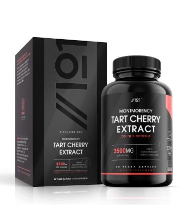 Montmorency Cherry 3500mg - High Strength Tart Cherry Extract - Antioxidant Rich - Non-GMO Gluten Free Supplement - No Artificial Preservatives 90 Capsules 1