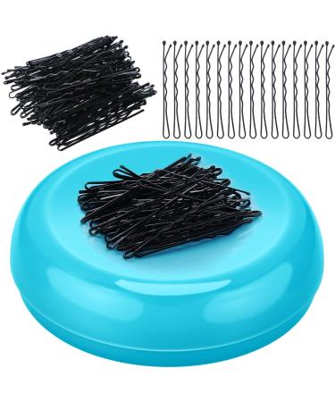 Magnetic Round Pincushion Pins Holder Cushion Magnetic Metal Hair Clips Cushion Multi-Function Pin Storage Tool with 90 Pieces Hair Clips for Sewing Needles Hair Clips  Blue
