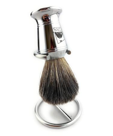 G.B.S Men's Grooming Set - Triple Blade Razor Badger Brush Chrome Bowl & Natural Soap | Premium Shaving Essentials for International Shipping - Buy Online on GoSupps.com