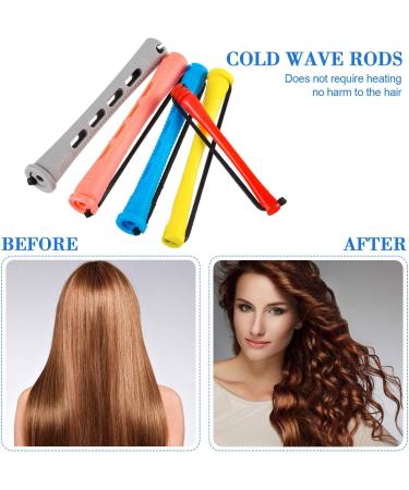 60 Pieces Hair Perm Rods Set Plastic Perming Rods Cold Wave Rods 5 Sizes Hair Curling Rollers with Rat Tail Hair Comb Stainless Steel Pintail Comb for Women Girls Hairdressing Styling - Buy Online on GoSupps.com