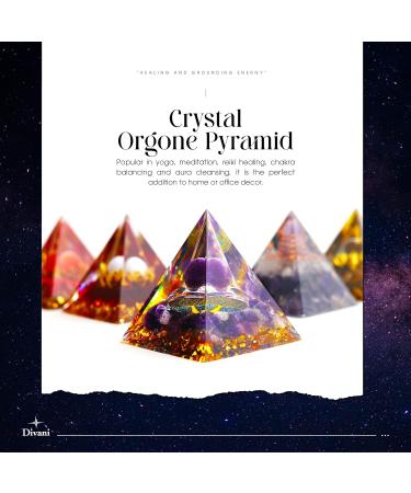 5cm Amethyst Ball Tree of Life Orgone Pyramid for Nature Reiki Healing Chakra - Moonstone Crystal Energy Tower with Amethyst Ball - Crushed Stone Jewelry - Buy Online on GoSupps.com