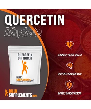 Quercetin Dihydrate Powder - 500mg Antioxidant Supplement - Vegan & Pure - 100g (3.5 oz) - BulkSupplements - Buy Online on GoSupps.com