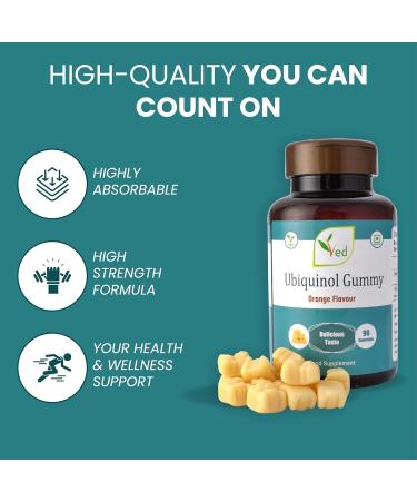Ubiquinol Gummy - High Absorption CoQ10 for Heart Health | 150 mg 90 Gummies (Pack of 2) - Buy Internationally - Buy Online on GoSupps.com