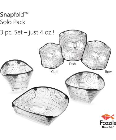 Fozzils Snapfold Solo Pack - Compact Cup, Bowl, Dish Set in Mist Color - Buy Online on GoSupps.com