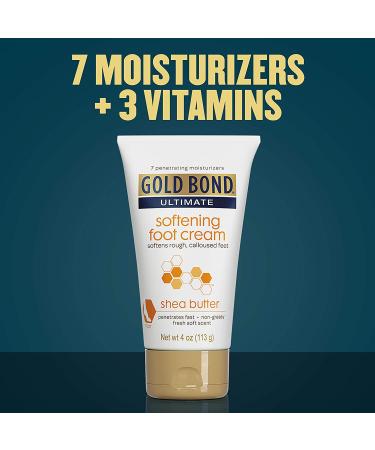 Gold Bond Ultimate Softening Foot Cream with Shea Butter - 4 oz | Soften Rough & Calloused Feet | Pack of 1 - Buy Online on GoSupps.com