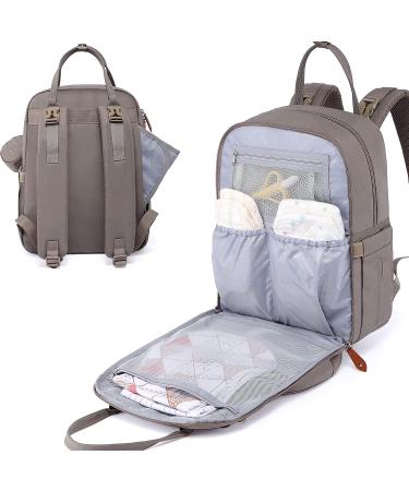 BabbleRoo Baby Diaper Bag Backpack - Stylish Khaki Nappy Backpack for Parents | International Shipping Available - Buy Online on GoSupps.com