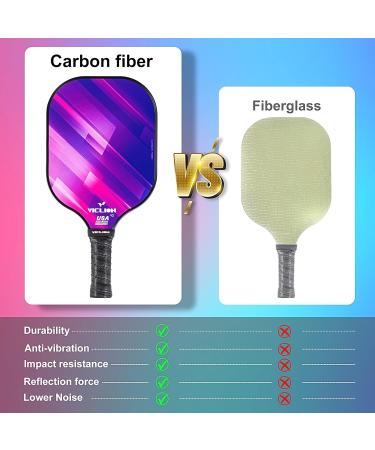 Pickleball Paddles, USAPA Approved Carbon Fiber Pickleball Paddles Set of 2 Includes 4 Pickleballs & 1 Bag, Lightweight Pickle Ball Rackets 2 Pack for Beginners - Buy Online on GoSupps.com