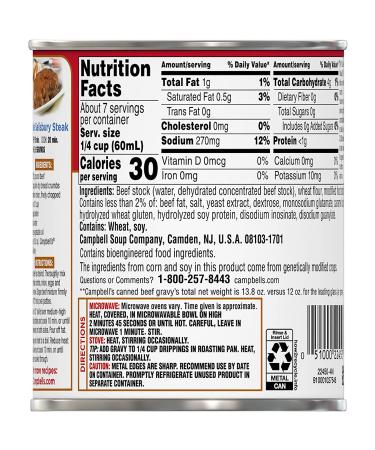Campbell's Beef Gravy 13.8 Oz Can - Pack of 12 | Delicious & Convenient - Buy Online on GoSupps.com