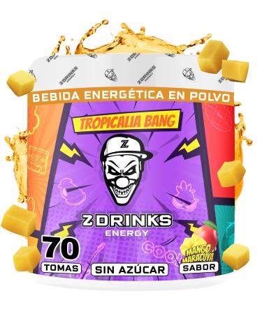 Z ZDRINKS ENERGY Z Drinks - Sugar Free & Powdered Energy Drink - 40 Services - Mango Passion Fruit Flavour - Low Calorie (16 cal) with Vitamins and Minerals