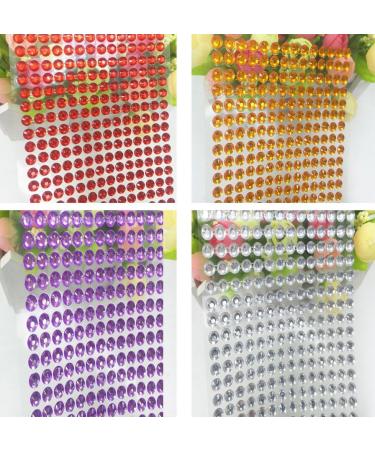 4032 Pieces 6mm Colorful Bling Rhinestone Sticker Sheet - Self Adhesive Gems for Scrapbooking, DIY Crafts & Wedding D cor - Buy Online on GoSupps.com