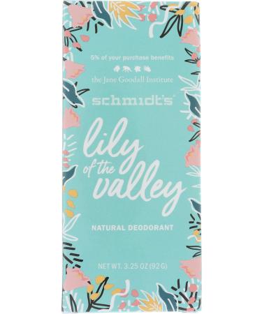 Schmidts Deodorant, Deodorant Lily of The Valley, 3.25 Ounce