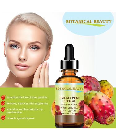 Botanical Beauty PRICKLY PEAR CACTUS SEED OIL 100% Pure Natural Undiluted Virgin Unrefined Cold Pressed Carrier Oil 0.33 Fl Oz - 10 ml for Face Skin Hair Lip Nails. Anti-Aging Rich in Vitamin C - Buy Online on GoSupps.com