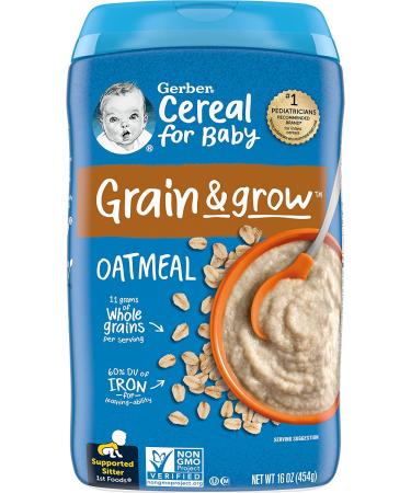 Gerber Oatmeal Single Grain Cereal 1st Foods - 16 oz (454g) - Nutritional Baby Food - Buy Online on GoSupps.com